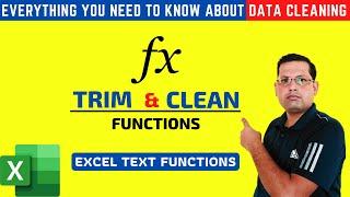 TRIM and CLEAN Function in Excel || Data Cleaning in Excel