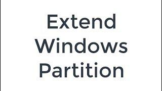 Extend Partition in Windows 7/8/8.1/10