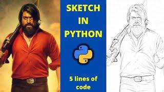 Sketch using python | Convert Photo to Sketch | Drawing using PYTHON PROGRAMMING