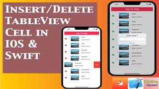 How To Insert/Delete Cells/Row in UITableView - Swift Tutorial