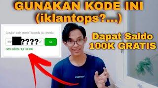 DAPAT SALDO GRATIS!!! Cara Isi Ulang Saldo Iklan Tokopedia Dapat Bonus 100.000