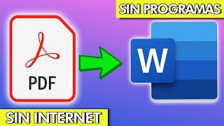 How to CONVERT PDF to WORD without programs, without internet