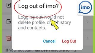 How to Logout imo Account | imo account ko logout kaise kare