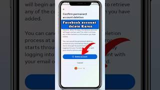 Facebook account ko delete kaise kare | How to Delete Facebook Account Permanently #facebook #shorts