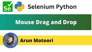 Mouse Drag and Drop using Selenium Python (Selenium Python)