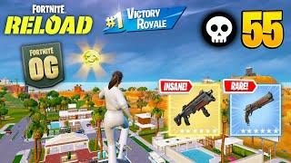 55 Elimination Solo Vs Squads Reload "Zero Build" Gameplay Wins (Fortnite RELOAD chapter 6)