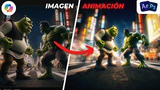 Cómo ANIMAR IMAGENES Hechas con IA | Tutorial After Effects y Photoshop