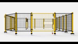 Double Wing Industrial Safety Fence Door | Secure & Durable | Lean-tech Engineering Services