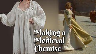 I Make a Medieval Linen Chemise | Ever After Italian Renaissance 1490s Camicia - Part 1