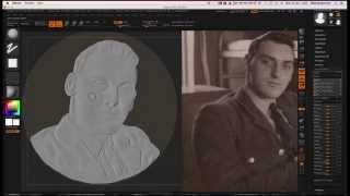 Zbrush bas-relief sculpt time lapse