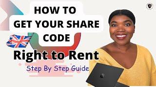 How to get your share code to check RIGHT TO RENT in the UK.