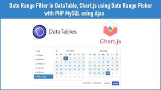 Date Range Filter in DataTables, Chart.js using Date Range Picker with PHP MySQL Ajax