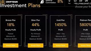 Cryptown .cc best 1$ online hourly HYIP investment site| 50$ live deposit maded! hyipsdaily.mp4