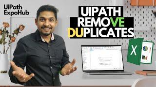 UiPath Tutorial | Uipath Remove Duplicates