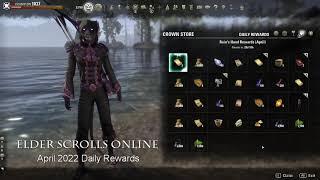 ESO April 2022 Daily Login Rewards