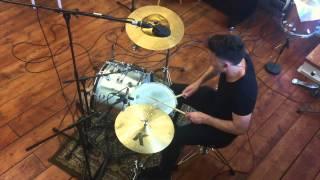 Matt Ingram recording drums at Urchin Studios