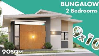 9x10 Meters Small House Design 2 Bedroom (Bungalow)