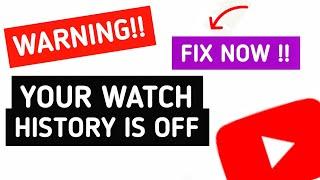 YOUR WATCH HISTORY IS OFF | Watch History NOT SHOWING | Blank YouTube | YouTube Watch History | 2024