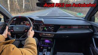 2025 Audi RS3 FACELIFT ON AUTOBAHN! How does it perform at higher speeds?