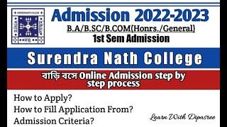 1st Sem Admission 2022-23 ||B.A/B.Sc/B.Com Honrs. & Pass admission form fillup step by step process