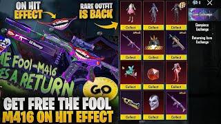 Get Free M416 Fool on Hit Effect |  Old Rare Outfit are Coming | M416 Fool Crate |PUBGM