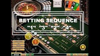 Roulette win 125$ in 3 min with the "1" "3" "2" "4" betting sequence on colors.