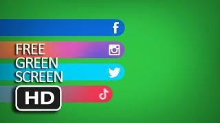 Free Green Screen - Social Media Bar Template