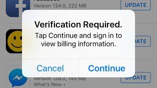 How to Fix Verification Required on App Store | iOS 16 | 2022