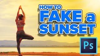 How to FAKE A SUNSET in PHOTOSHOP