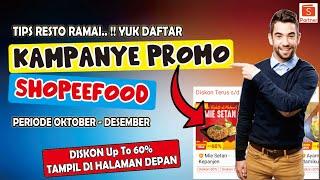 TIPS SHOPEE FOOD RAMAI..!! CARA DAFTAR PROMO SHOPEEFOOD 60