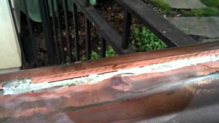 Copper downspout repair