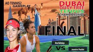 Anna Kalinskaya    vs Jasmine Paolini         Dubai  Open (02/22/2024)  gameplay AO  2