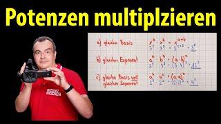 Potenzen multiplizieren - ganz einfach erklärt | Lehrerschmidt