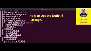 How to Update Node.js Package