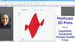 PTC Mathcad Prime - 3D Plots (Part 1) - Hyperbolic Paraboloid, Monkey Saddle, and Torus