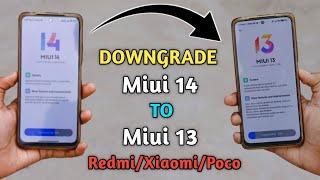 Downgrade Miui 14 Update To Miui 13 Update Any - Redmi/Xiaomi/Poco Device's 