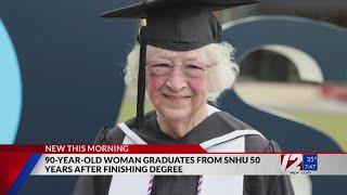 90-year-old woman graduates from college 50 years after finishing degree