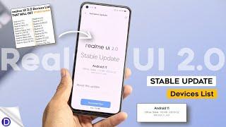 Realme UI 2.0 Stable Updates | Devices List | realme Android 11 Stable Updates | Hidden Features 