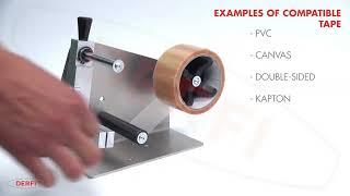 Manual adhesive tape dispenser with safe-cut system for large rolls | DIC50 | DERFI