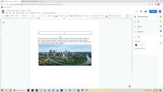 Google Docs: Make your table borders disappear & Inserting a picture into a text document.