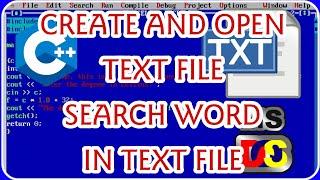 Create and Open Text File with C++