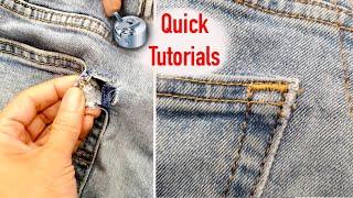 Patch on Jeans' Pocket (& Useful Bobbin Tip) - Quick Tutorials