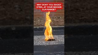 Why don’t you shoot steel at your indoor gun range? #gunsafety #shootingrange