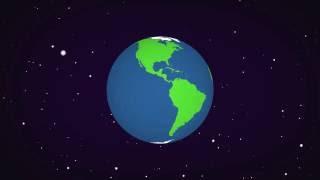 Motion Graphics - Rotating Earth & Space Background