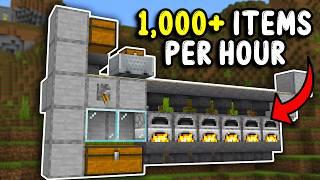 EASIEST SUPER SMELTER Minecraft Bedrock 1.21!