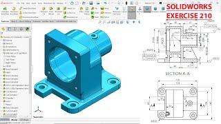 SolidWorks tutorial for beginners Exercise 210