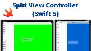 Split View Controller in App (Swift 5, Xcode 12, 2020) - iOS Development