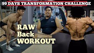 RAW BACK WORKOUT || Aaron dai ko 99 days transformation challenge || Krishna Chaudhary Vlog