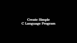 Simple C Language Program