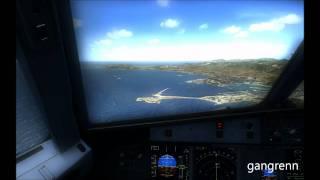 FSX - A320 iberia (Airbus X) landing at Ibiza X (by aerosoft)